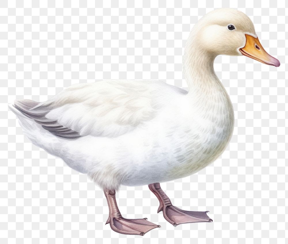 PNG White duck cartoon animal goose. 