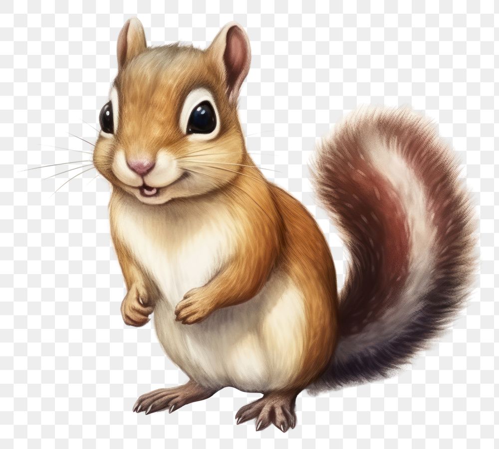 PNG Chipmunk squirrel cartoon drawing. AI generated Image by rawpixel.