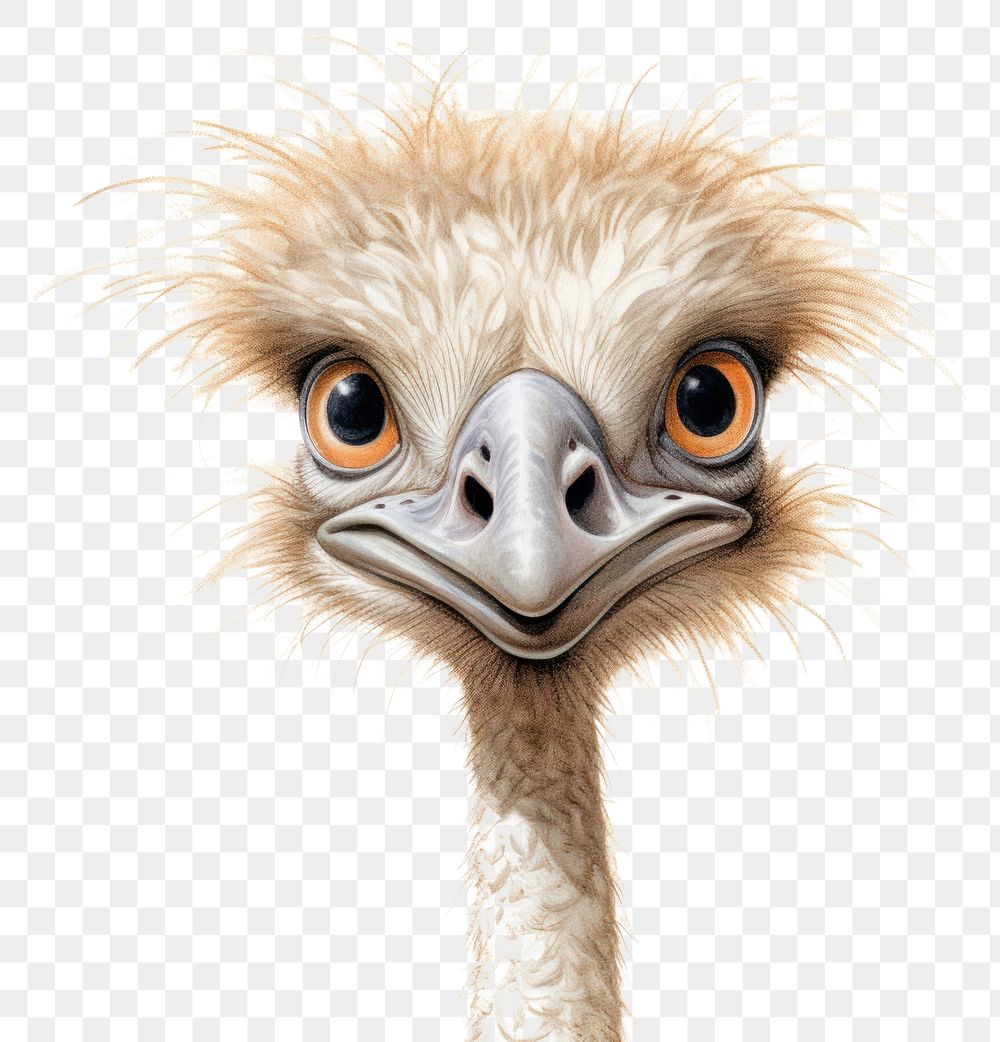 PNG Ostrich animal bird beak. AI generated Image by rawpixel.