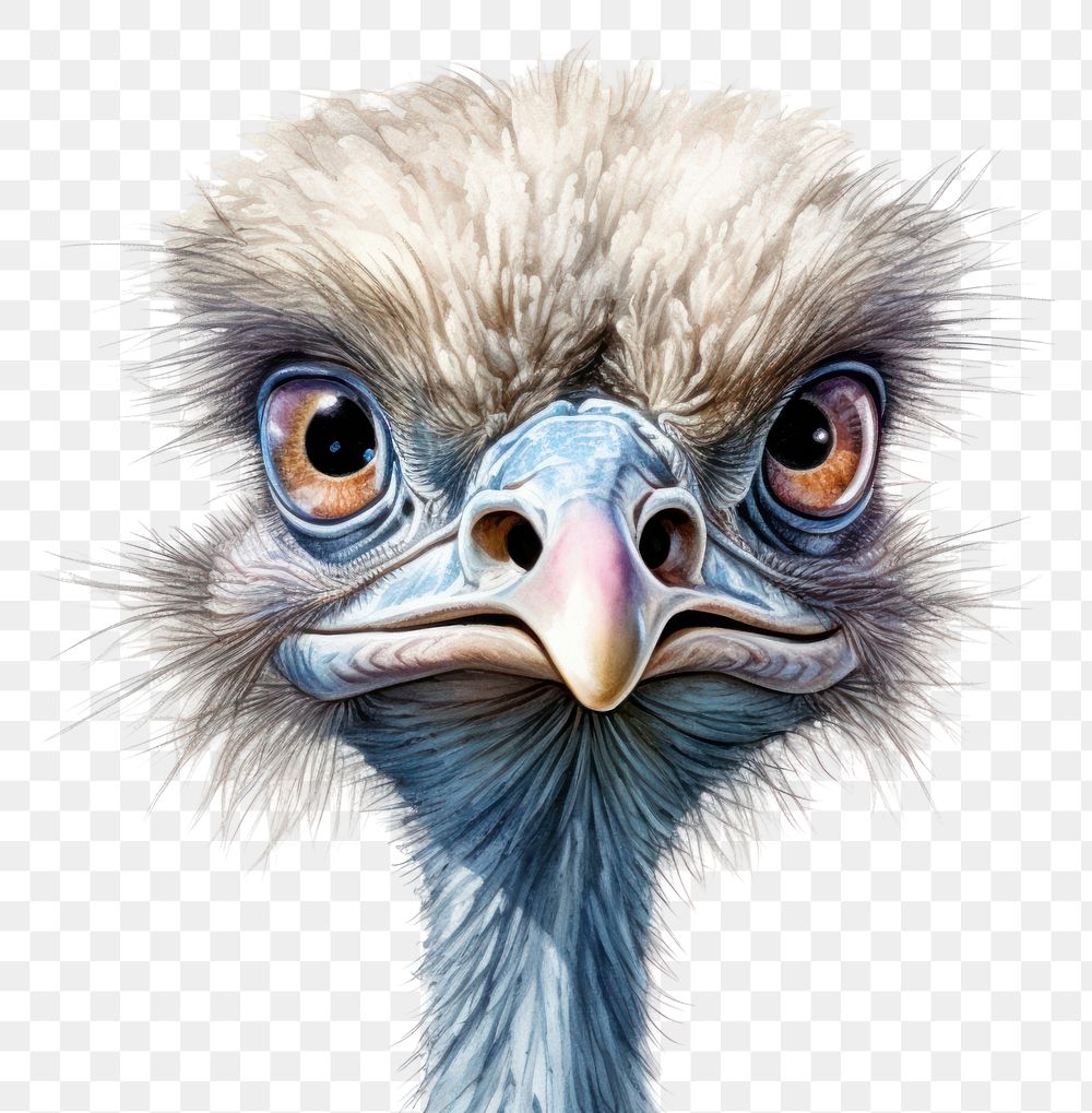 PNG Ostrich cartoon animal bird. AI generated Image by rawpixel.