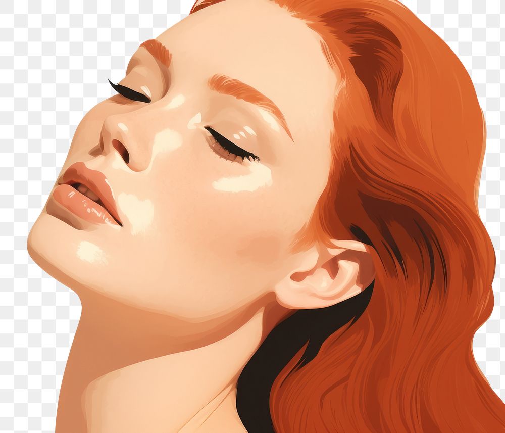 PNG Ginger women portrait adult skin. AI generated Image by rawpixel.