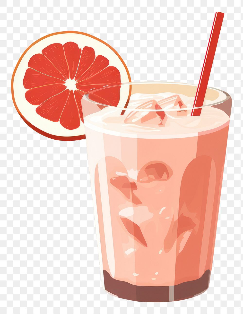 PNG Milk shake grapefruit milkshake smoothie. AI generated Image by rawpixel.