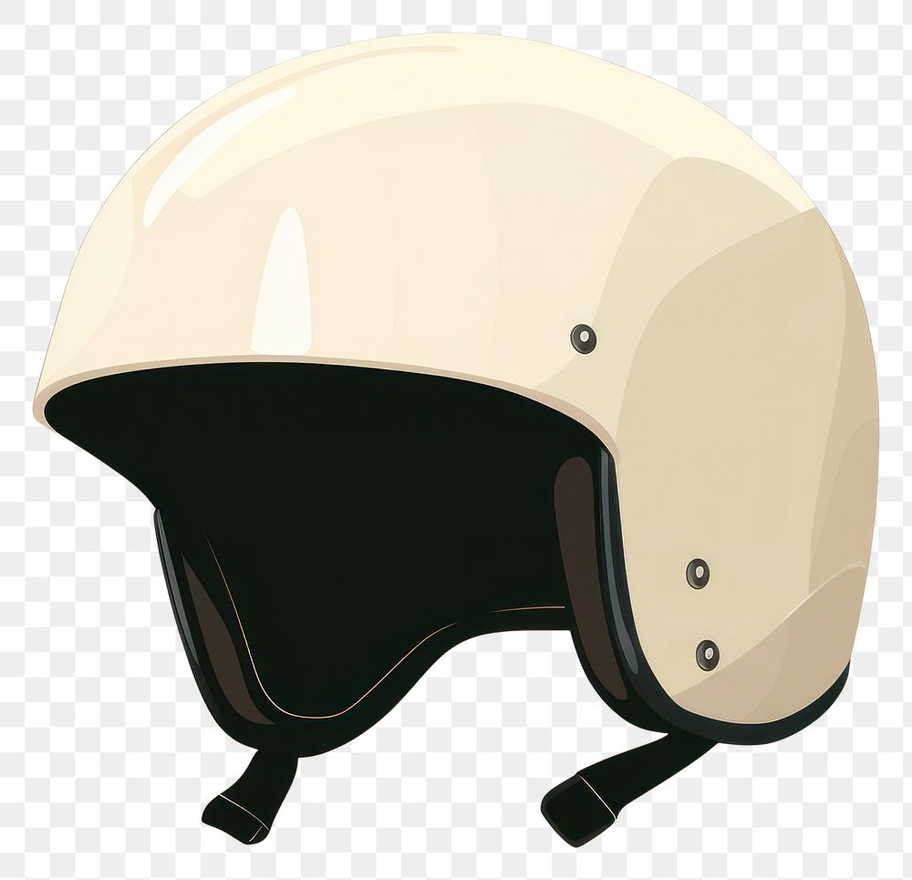 PNG White biker helmet protection headgear headwear. 