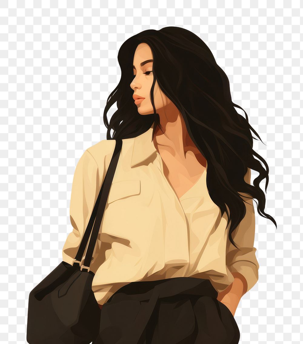 PNG Shoulder bag adult woman accessories. AI generated Image by rawpixel.