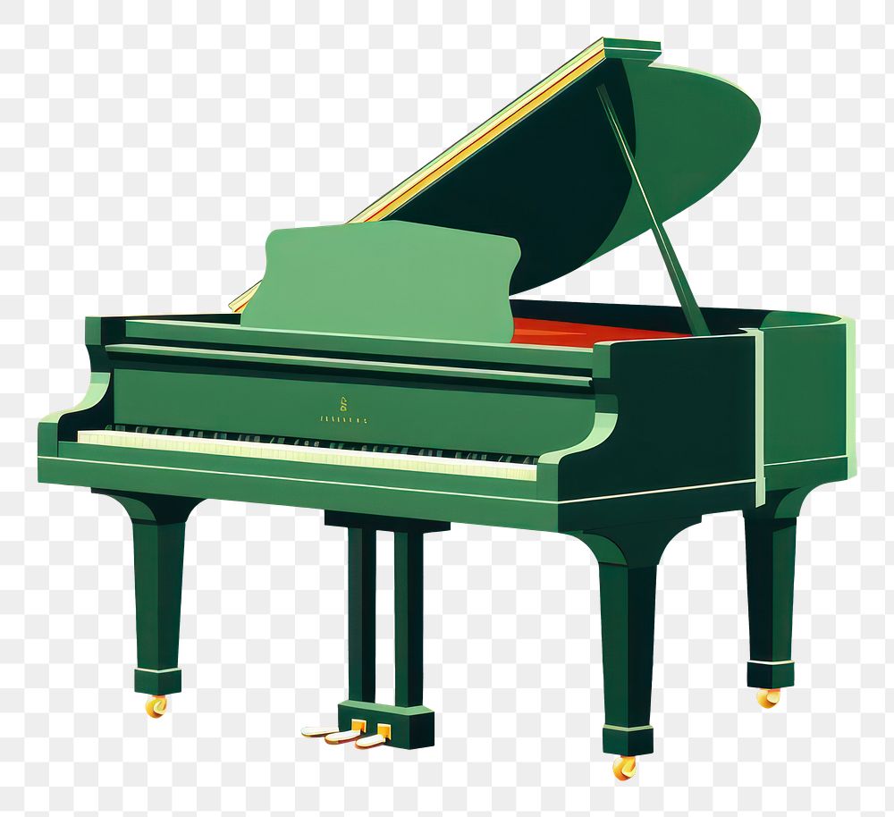 PNG Red piano keyboard green harpsichord. AI generated Image by rawpixel.