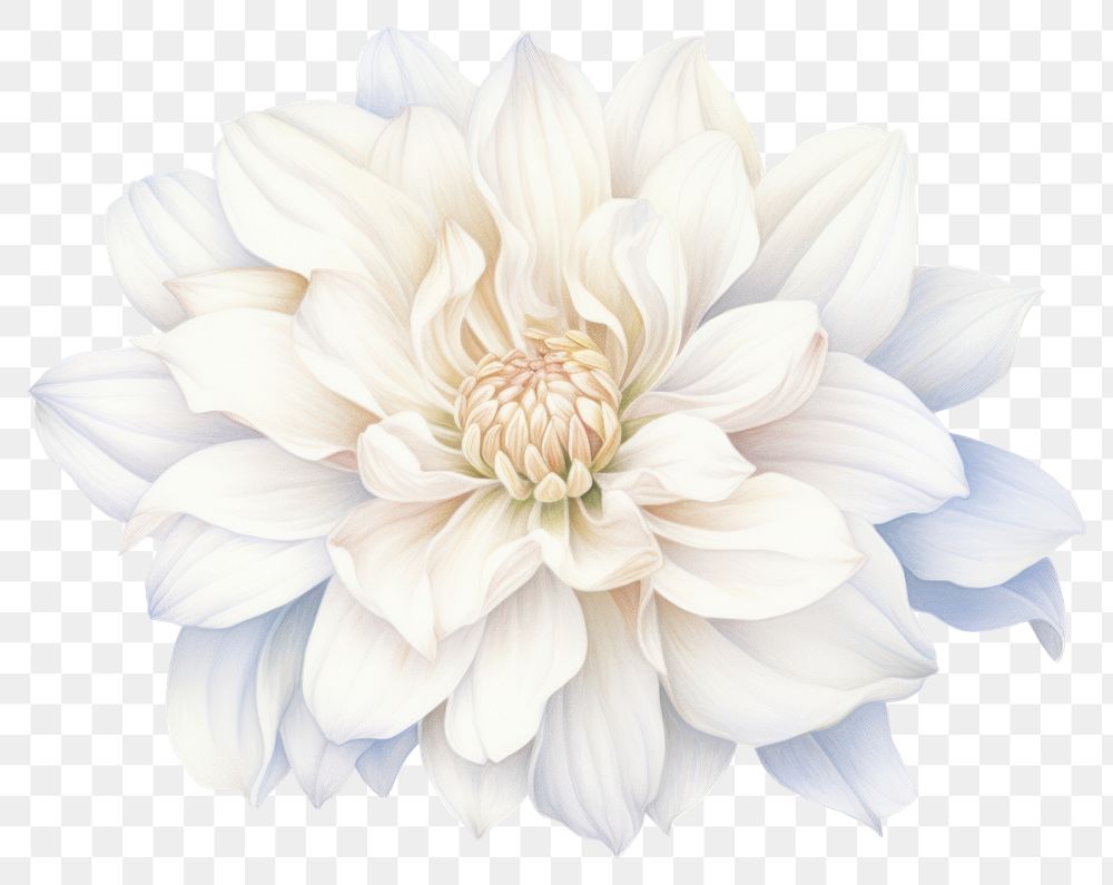 PNG White elegant flower wedding dahlia plant inflorescence. AI generated Image by rawpixel.