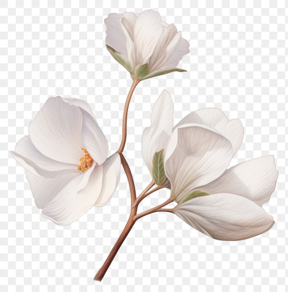 PNG White flower blossom petal plant. 