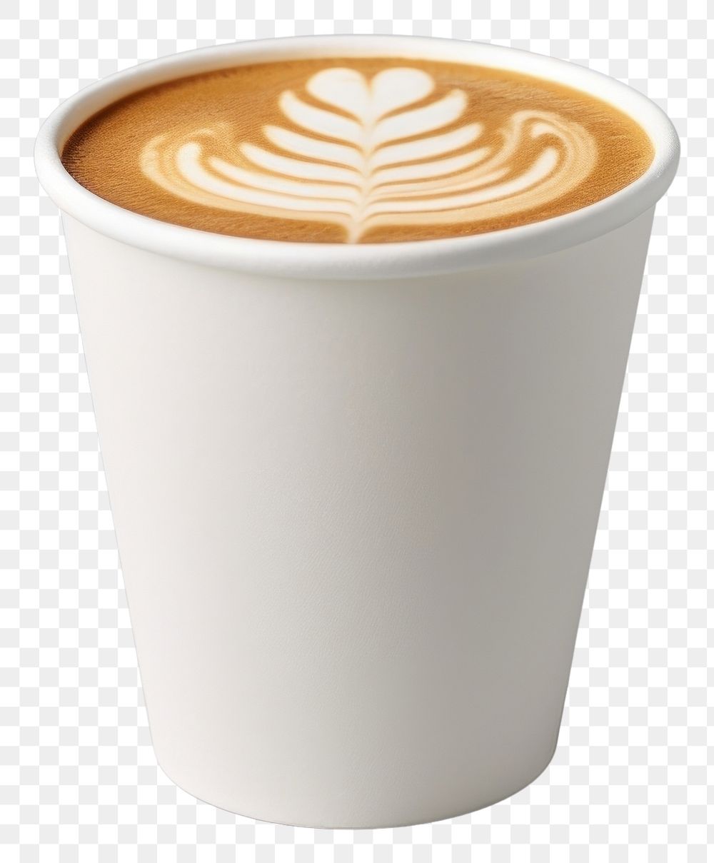 PNG Latte cup coffee drink. AI generated Image by rawpixel.