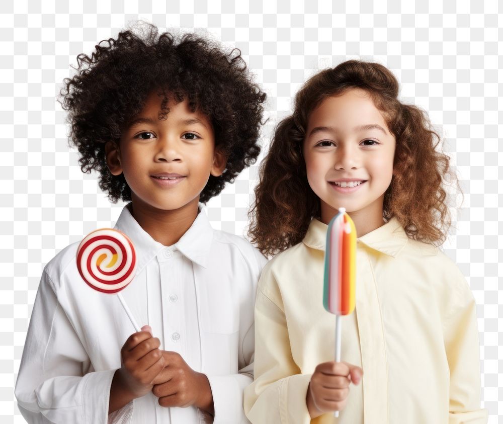 PNG Kids carrying lollypop smile fun  