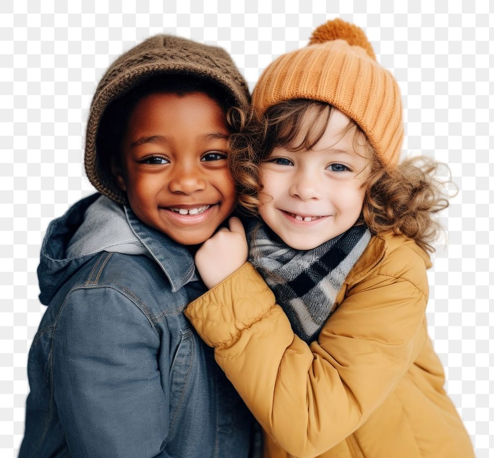 PNG Kids hugging smile photography portrait. AI generated Image by rawpixel.