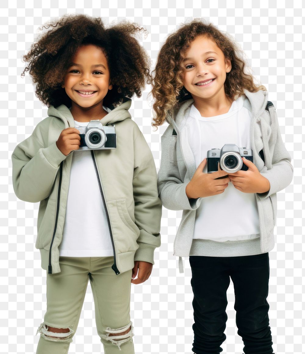 PNG Kids taking a photo photography portrait child. 