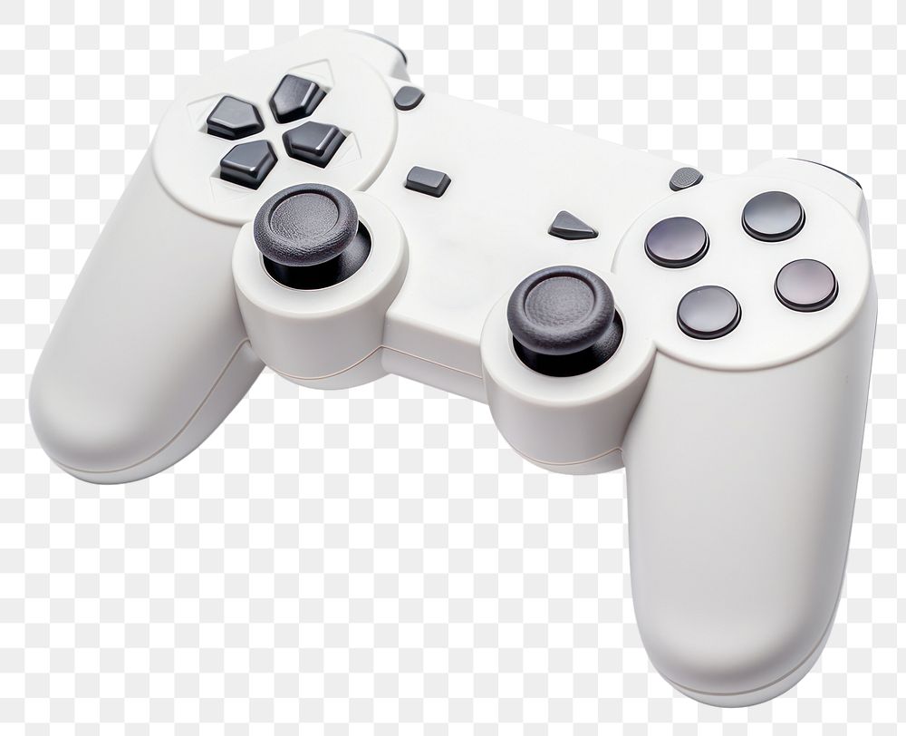 PNG Gamepad joystick white electronics. AI generated Image by rawpixel.