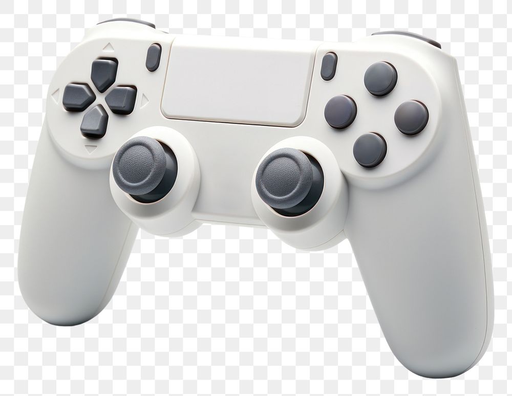 PNG Gamepad joystick white electronics. AI generated Image by rawpixel.