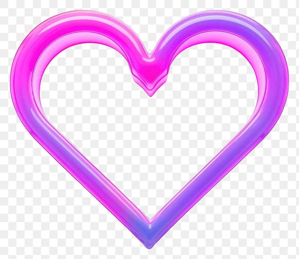 PNG Light neon shape heart heart shape. AI generated Image by rawpixel.