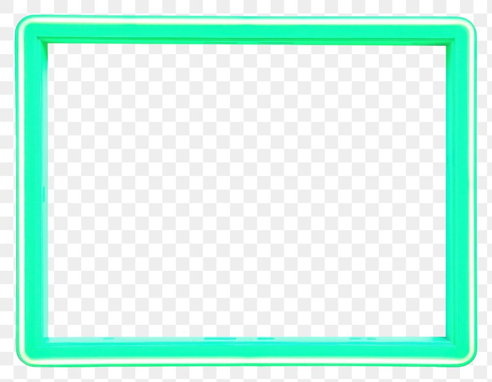 PNG Green neon frame electronics technology rectangle. AI generated Image by rawpixel.