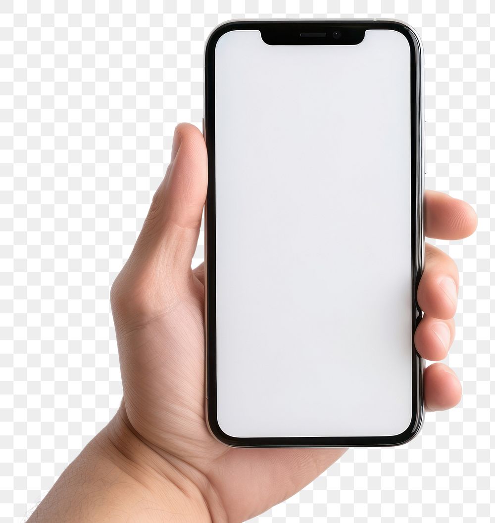 PNG Holding phone hand white background. AI generated Image by rawpixel.