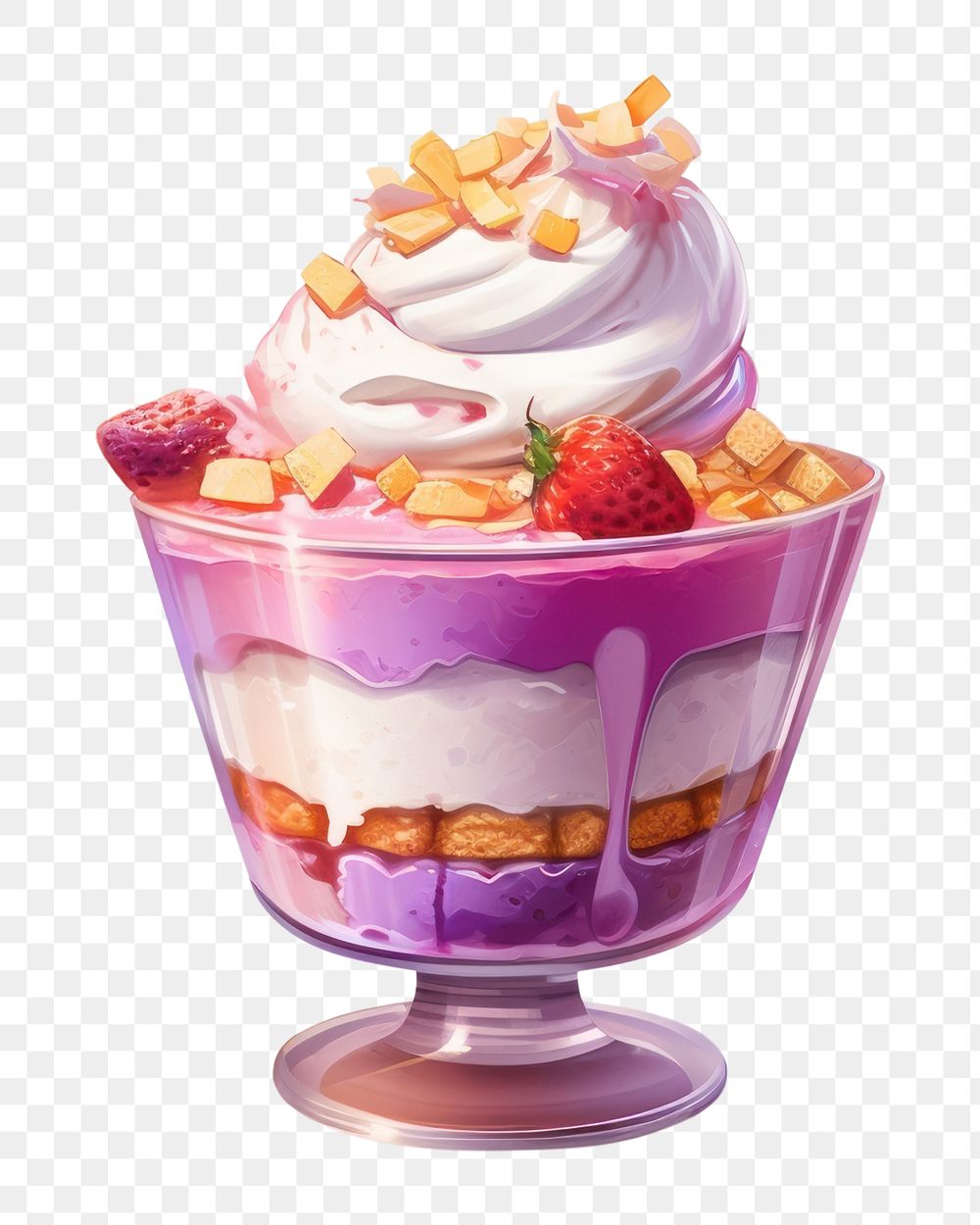 PNG Halo halo dessert sundae cream food. AI generated Image by rawpixel.