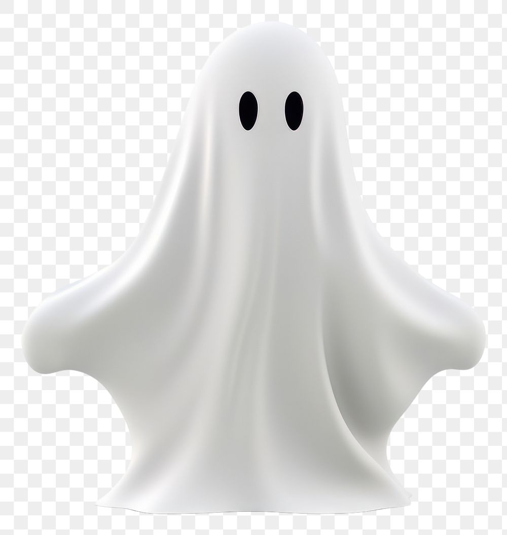 PNG Ghost cartoon white white background. AI generated Image by rawpixel.