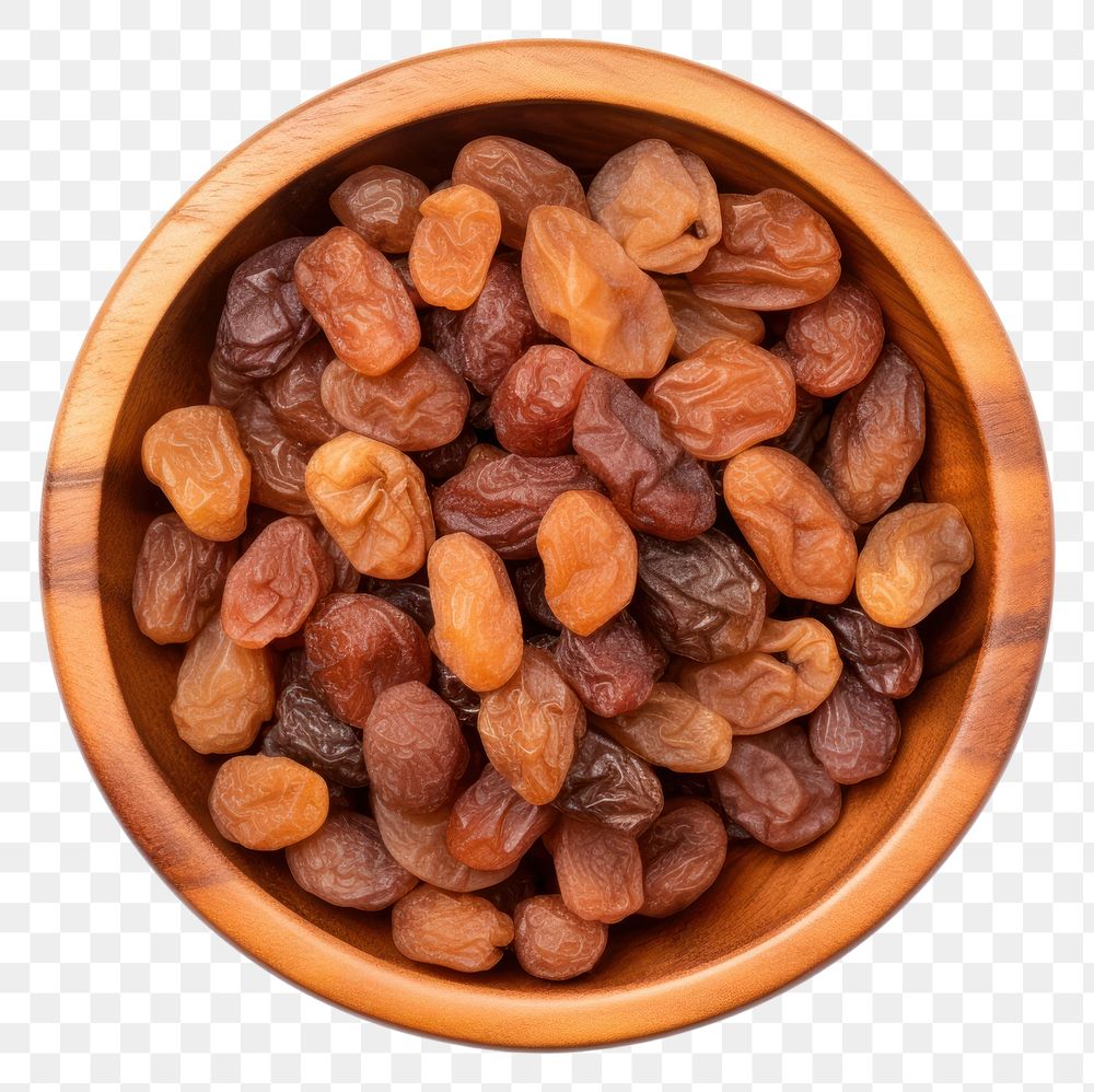 PNG Raisins bowl white background freshness. 