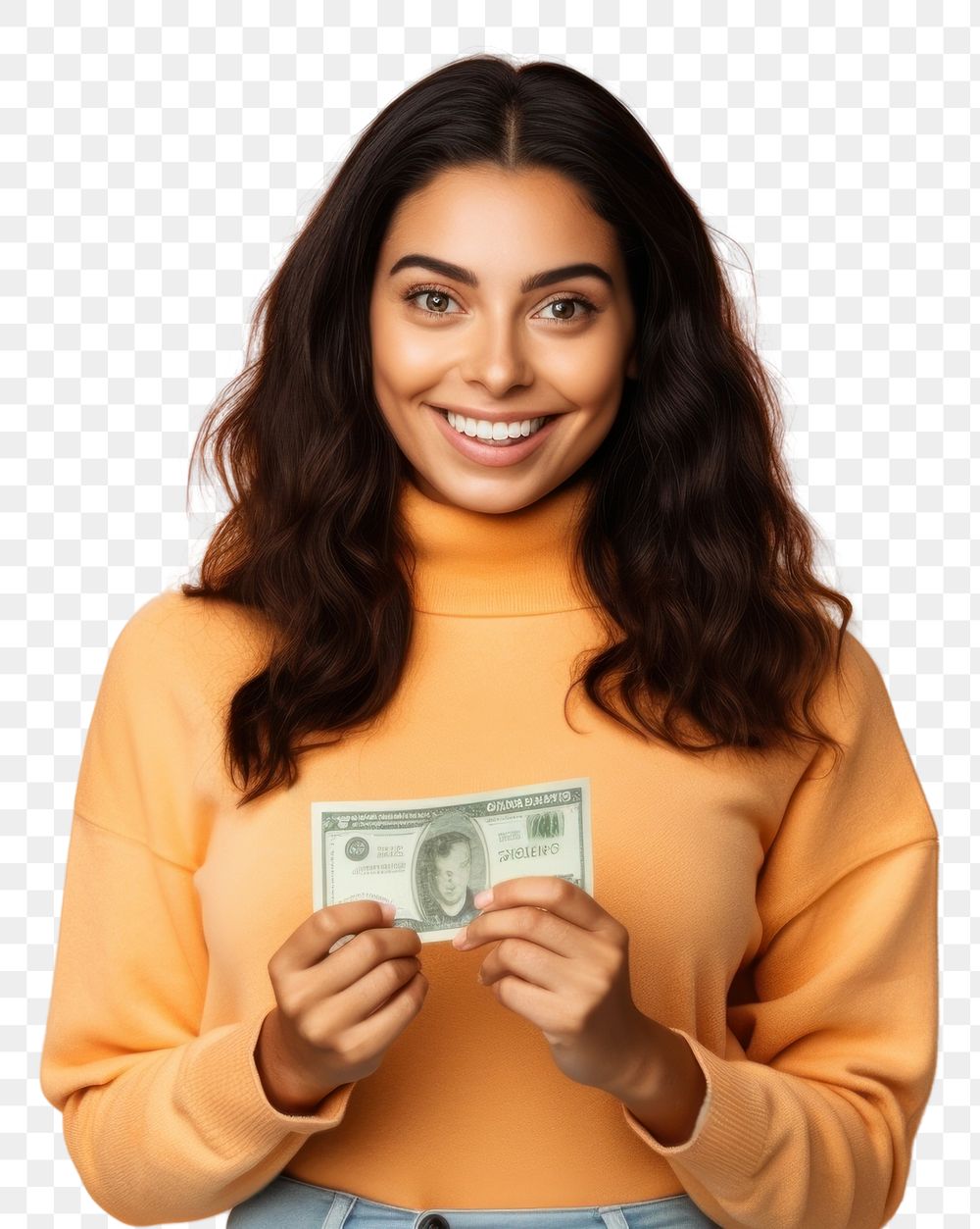 PNG Money cheerful portrait holding. AI generated Image by rawpixel.