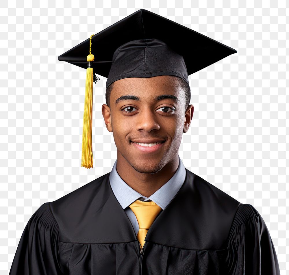 PNG University student graduation white background intelligence. AI generated Image by rawpixel.