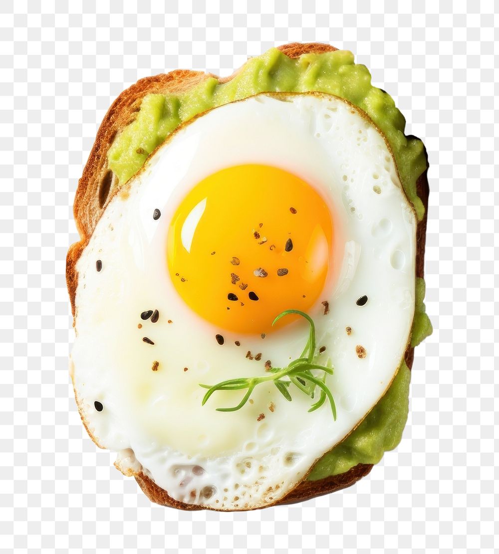 PNG Egg avocado fried food. AI generated Image by rawpixel.