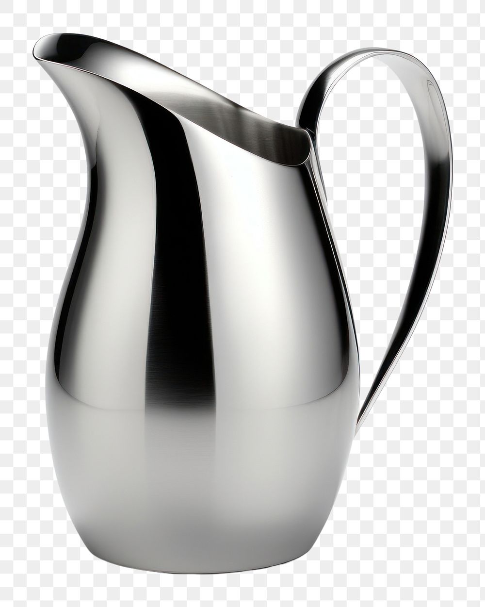 PNG Tableware steel jug white background. AI generated Image by rawpixel.
