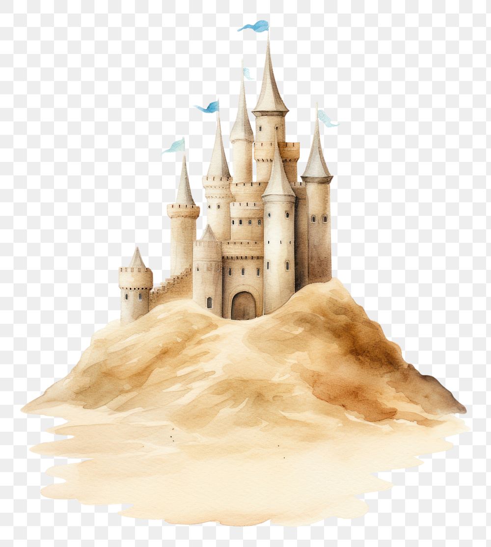 PNG Sand castle architecture building outdoors. AI generated Image by rawpixel.