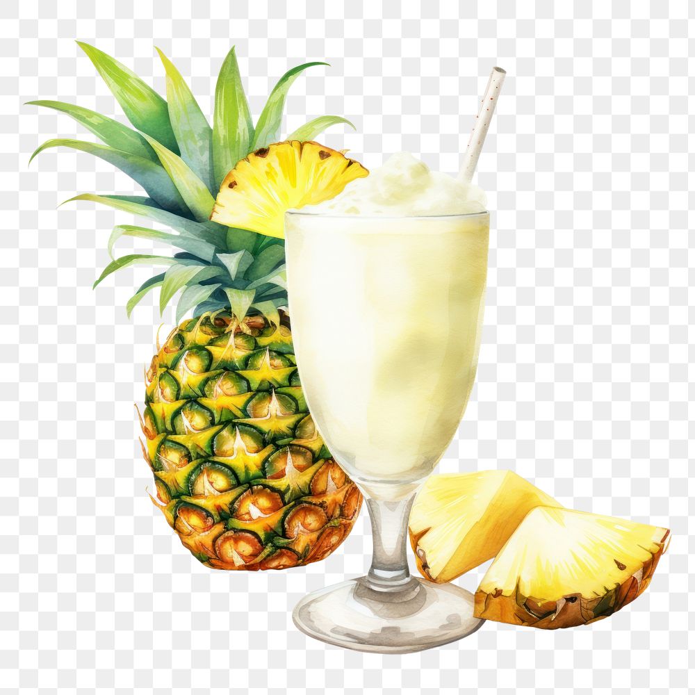 PNG Pineapple cocktail fruit plant. AI generated Image by rawpixel.