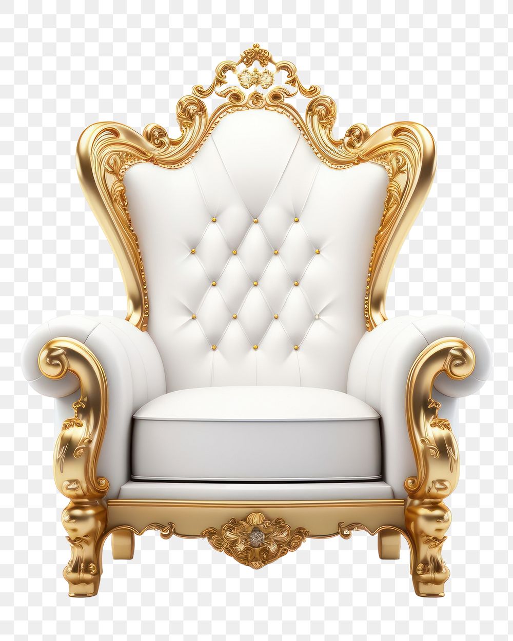 PNG White King Chair throne chair furniture. AI generated Image by rawpixel.