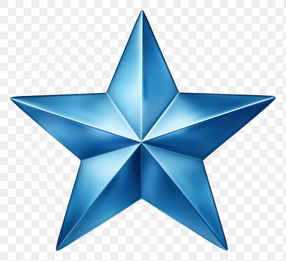 PNG Blue star symbol white background