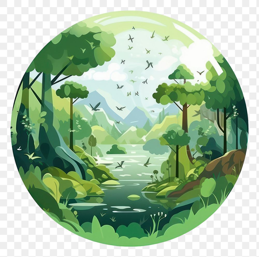 PNG Ecology sphere cartoon nature. 