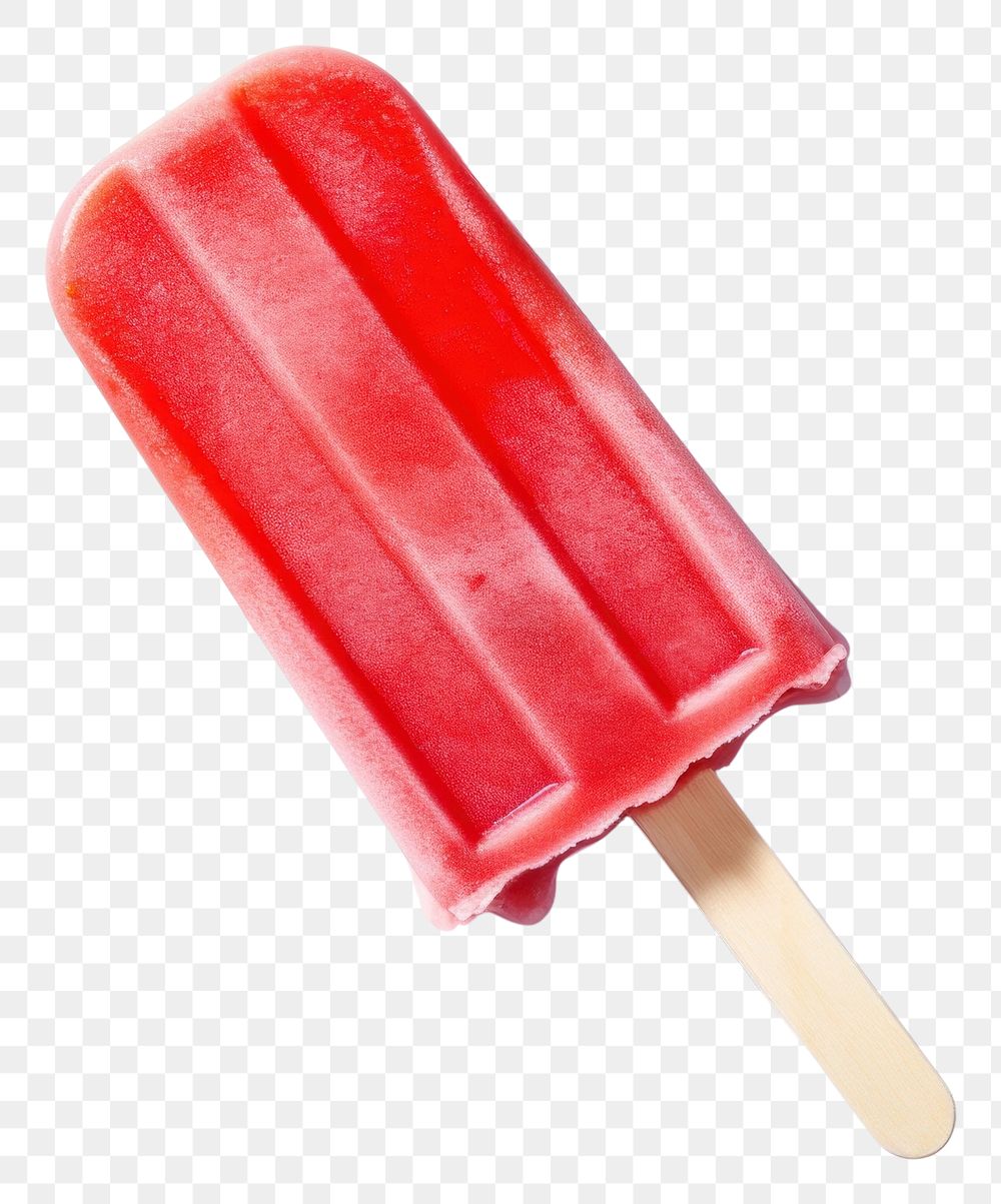 PNG Strawberry ice pop dessert food white background. AI generated Image by rawpixel.