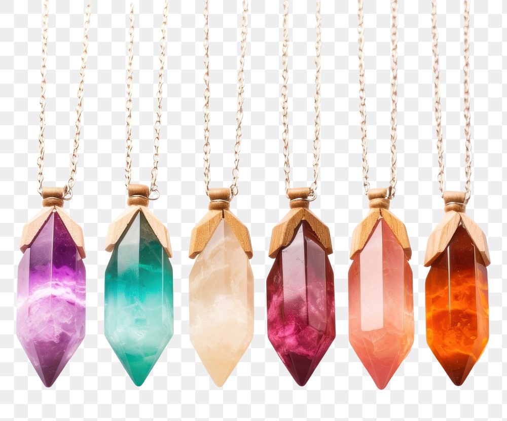 PNG Healing crystal necklace gemstone jewelry pendant. AI generated Image by rawpixel.