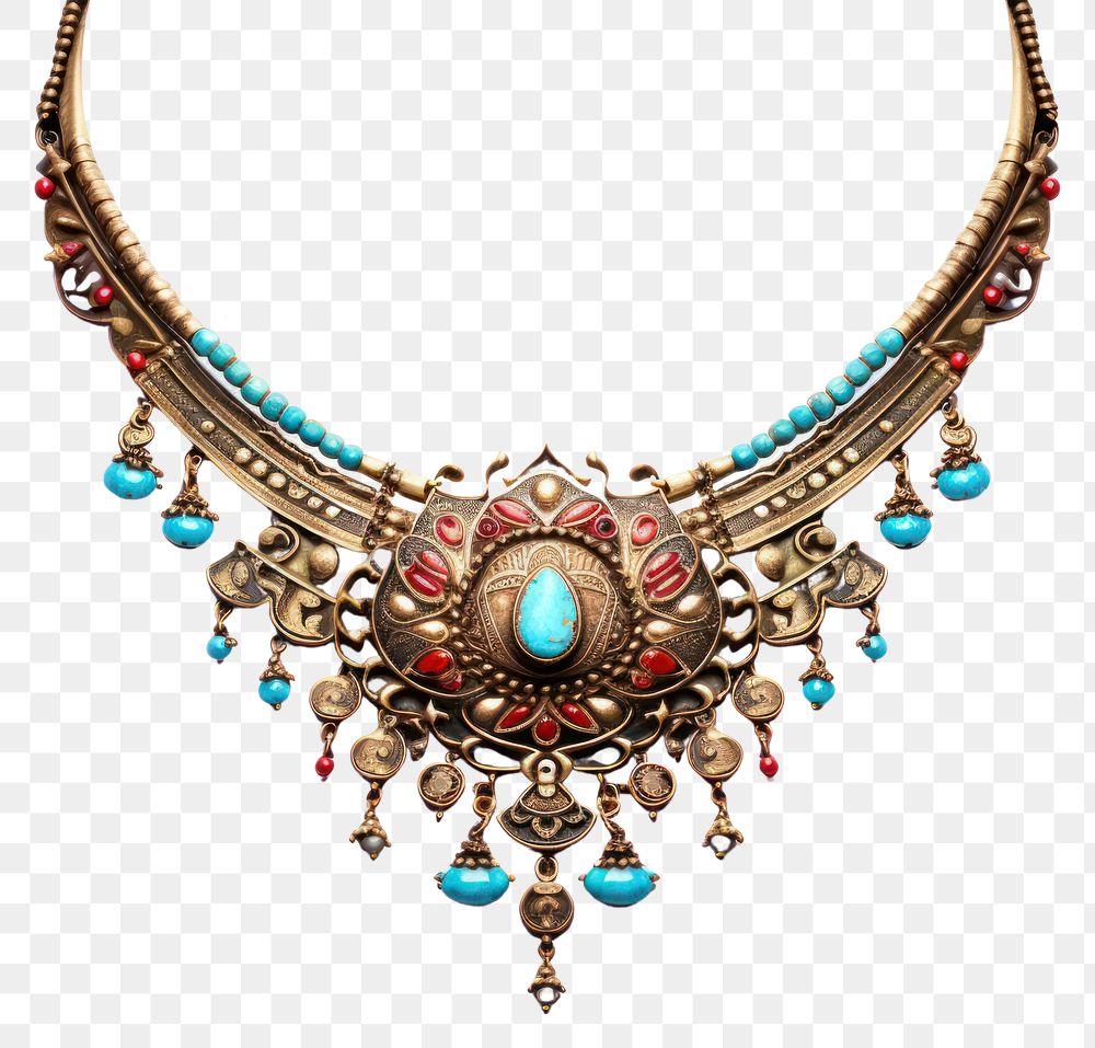 PNG Indian necklace gemstone jewelry diamond. AI generated Image by rawpixel.