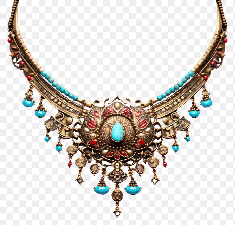 PNG Indian necklace gemstone jewelry diamond. 