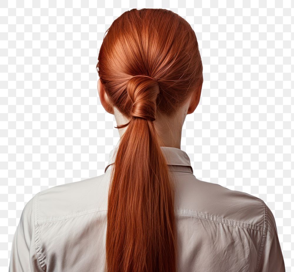 PNG Ponytail adult woman back. AI generated Image by rawpixel.