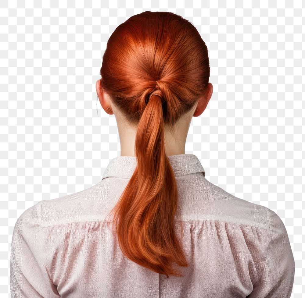 PNG Ponytail adult woman back. AI generated Image by rawpixel.