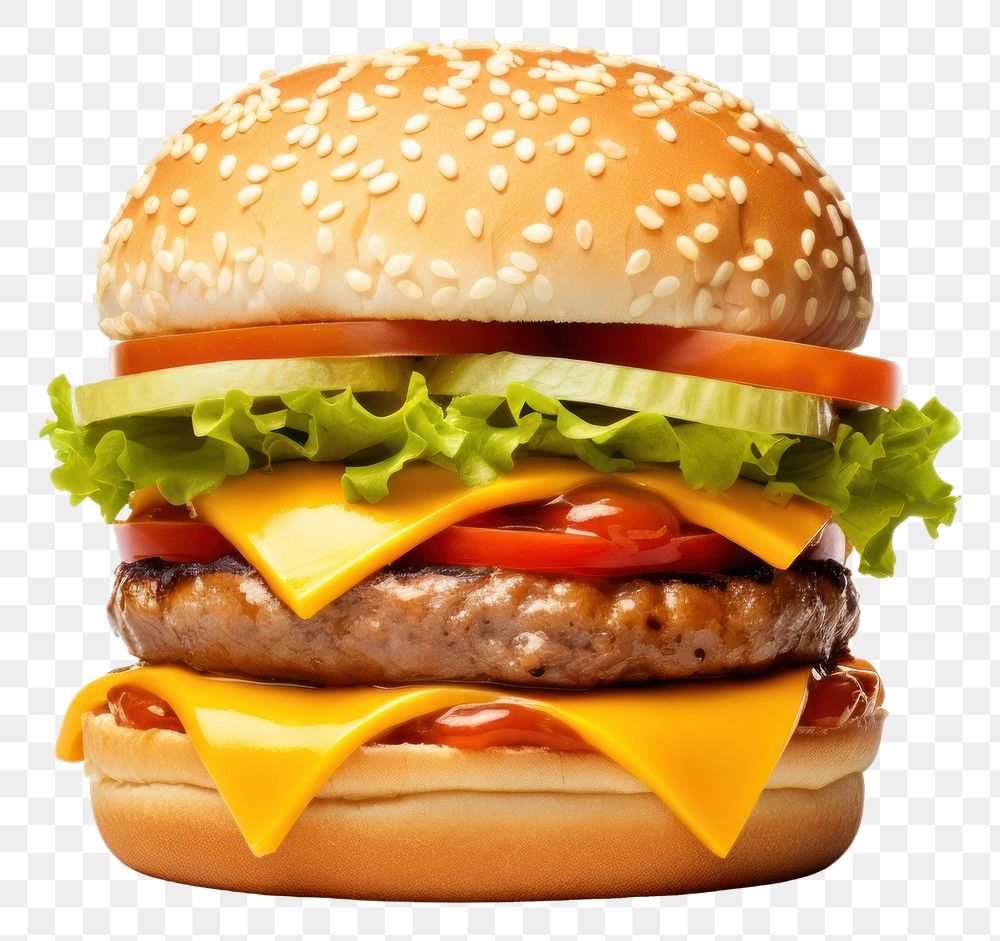 PNG Cheese burger food hamburger vegetable. AI generated Image by rawpixel.