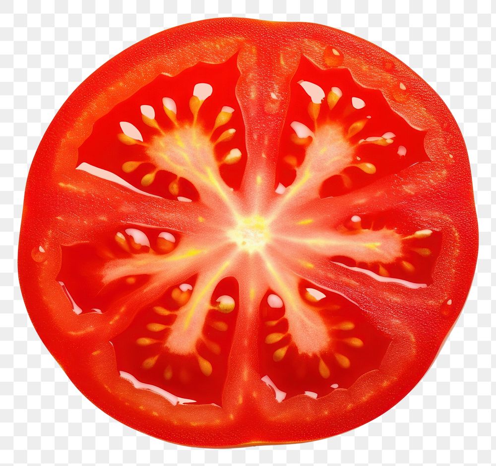 PNG Tomato slice vegetable juicy plant. 