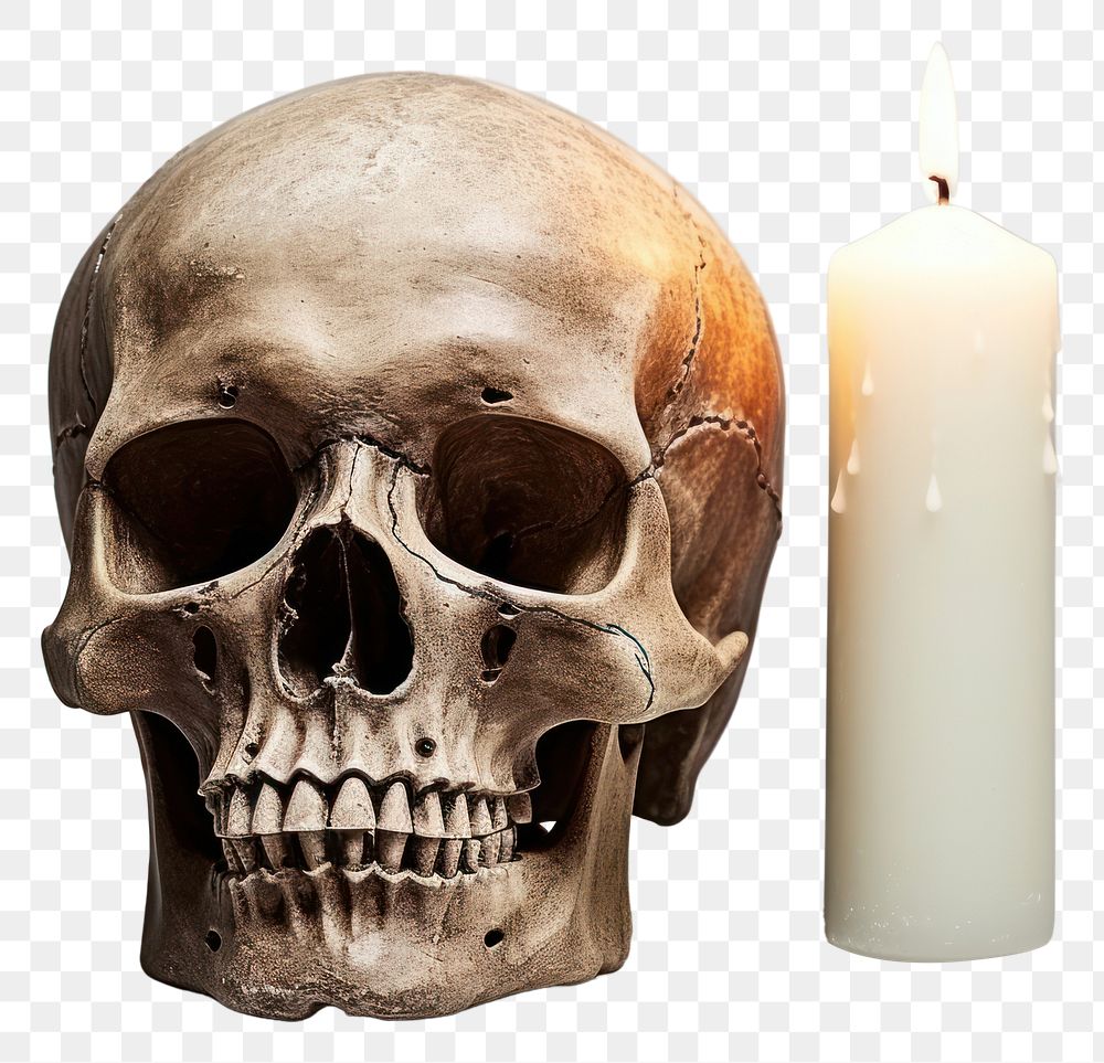 PNG Skull candle anthropology celebration. AI generated Image by rawpixel.