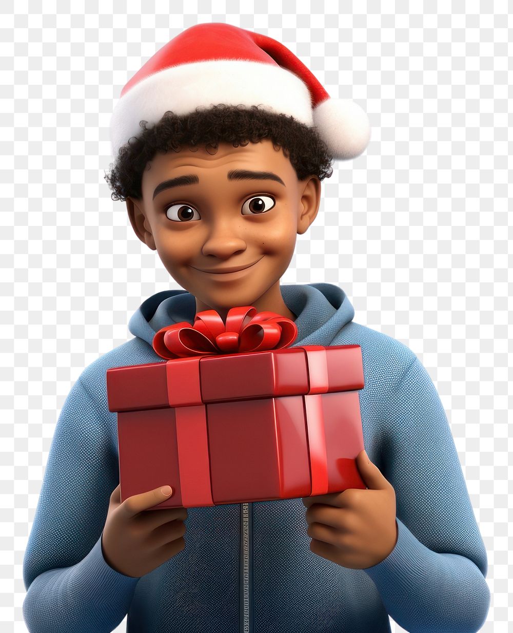 PNG Diversity young boy christmas holding cartoon. AI generated Image by rawpixel.