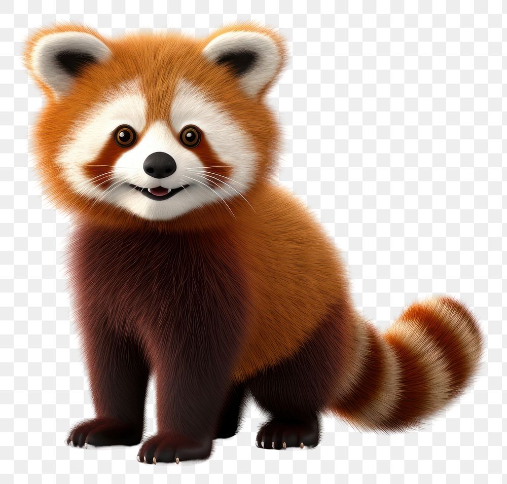 PNG Red panda wildlife cartoon mammal. 