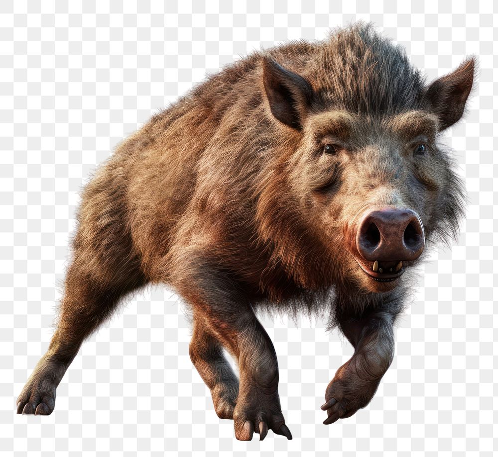 PNG  Wild boar wildlife mammal animal. AI generated Image by rawpixel.
