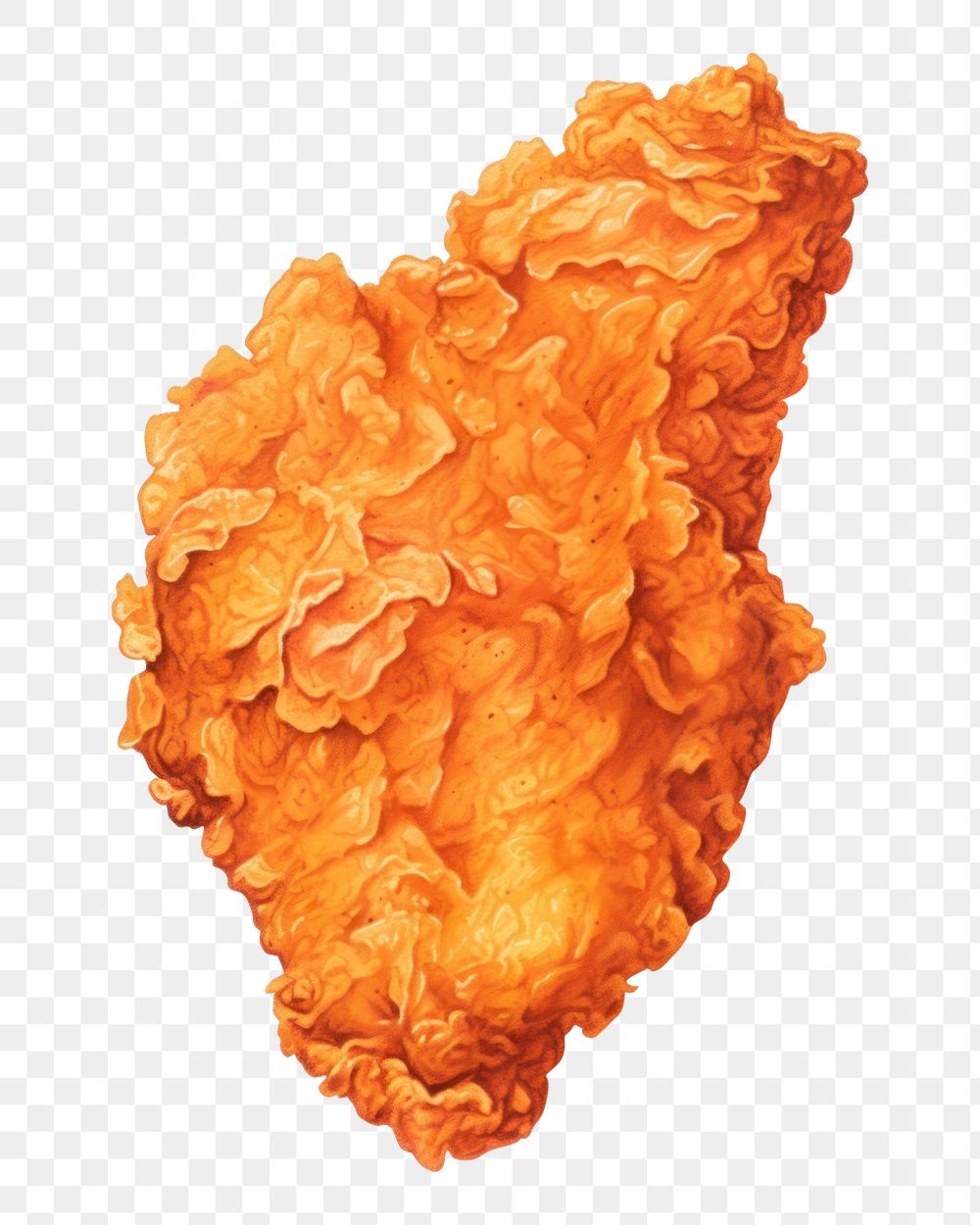 PNG Fried Chicken food white background fried chicken. AI generated Image by rawpixel.