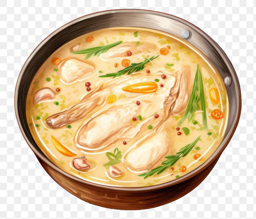 PNG Samgyetang soup food meal dish. AI generated Image by rawpixel.