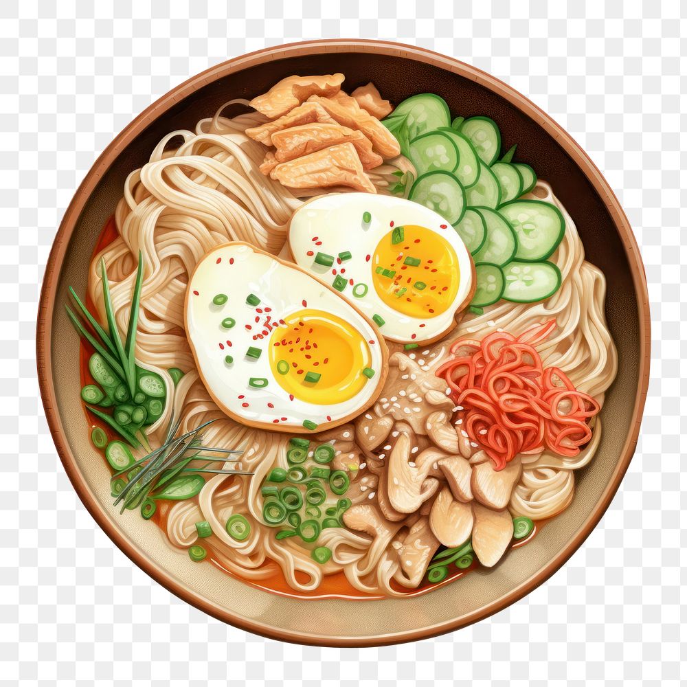 PNG Tteokguk food noodle plate meal. AI generated Image by rawpixel.