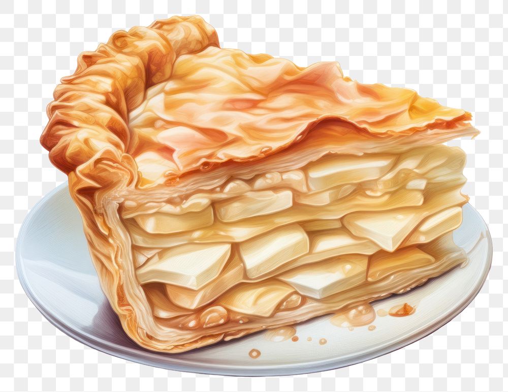 PNG Apple pie dessert pastry cream. 