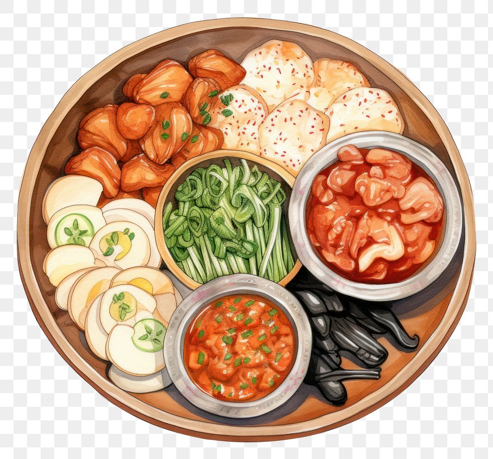 PNG Jjambbong food plate meal. AI generated Image by rawpixel.