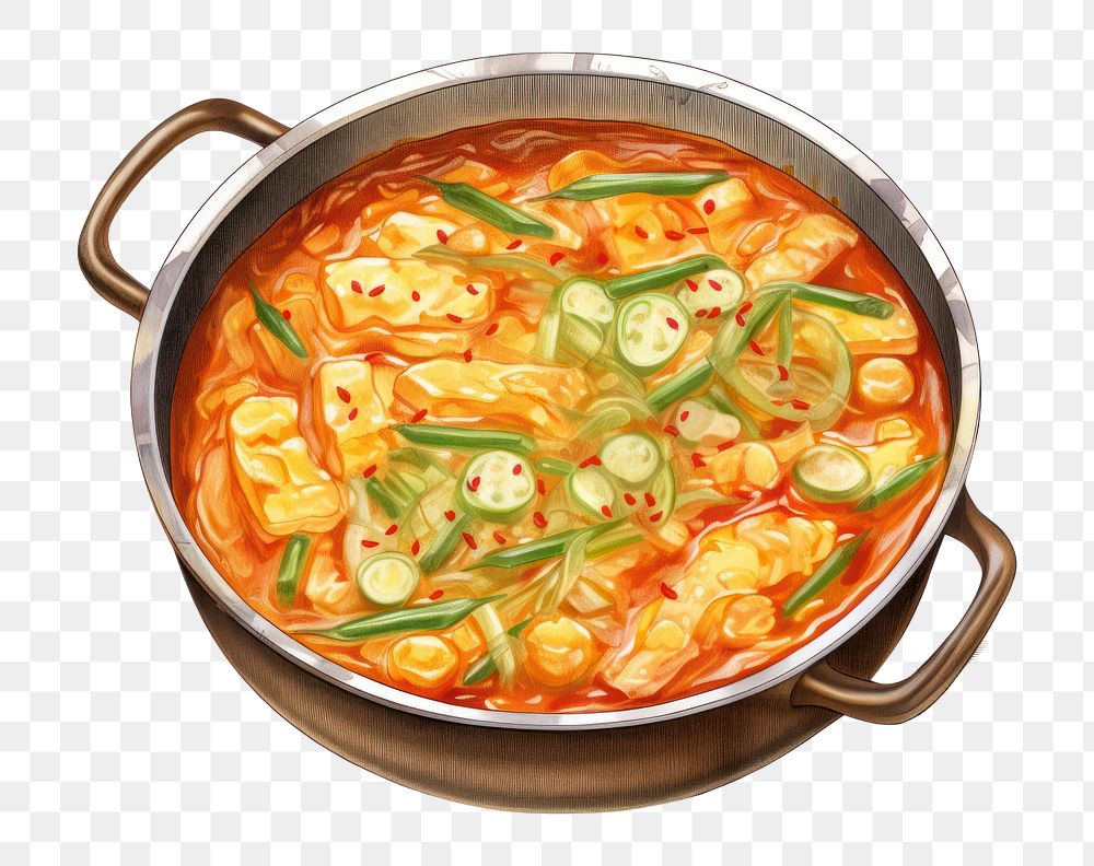 PNG Doenjang jjigae food curry soup stew. AI generated Image by rawpixel.